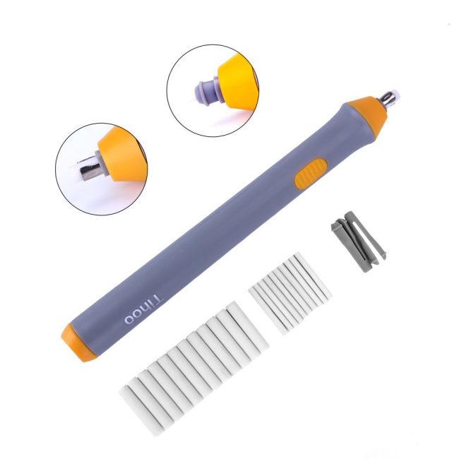 Tihoo Electric Pencil Eraser Grey Foxy Studio